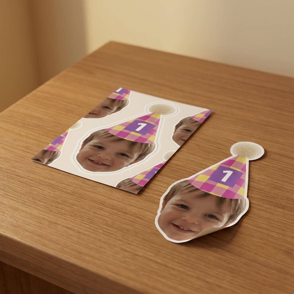 Ejemplo de cake toppers Party Pops en un pastel de cumpleaños